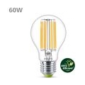 Philips LED Lampe ersetzt 60W, E27 Standardform A60, klar, warmweiß, 840 Lumen, nicht dimmbar, 1er Pack