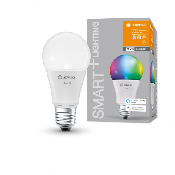 LEDVANCE SMART+ LED CLASSIC A 100 BOX K DIM RGBW WiFi Matt E27 Glühlampe