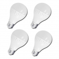 ECD Germany 4er Pack E27 LED Lampe Birne 7W - AC 220-240V - 458 Lumen - 270° Abstrahlwinkel - Kaltweiß 6000K - ersetzt 55W Glühl