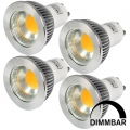 4 Stück Dimmbar GU10 COB LED Rampenlicht Lampe 5W Warmweiß 3000K AC 220-240V Mit Aluminium Mantel