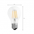 ECD Germany 4er Pack E27 LED Birne Filament 4W - AC 220-240V - 408 Lumen - 120° Abstrahlwinkel - Warmweiß 2800K - erstezt 20W Gl