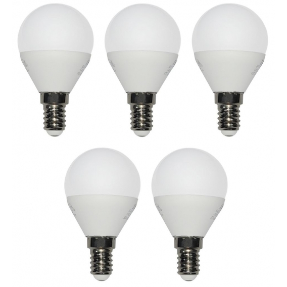 5 x LED Glühlampe Glühbirne Tropfen Kugel E14 5W Ersatz für 40W 470lm 3000K 230V