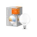 LEDVANCE Smarte LED-Lampe mit Wifi Technologie, Sockel E27, Dimmbar, Lichtfarbe änderbar (2700-6500K), Globeform, Matt, Ersatz f