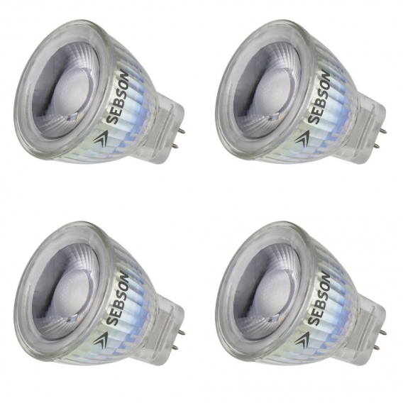 4x LED Lampen MR11 warmweiß 3W G4 / GU4 / MR11 Leuchtmittel Strahler 12V SEBSON