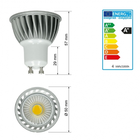 ECD Germany 10er Pack GU10 LED Spot 4W - AC 220-240V - 243 Lumen - 60° Abstrahlwinkel - Warmweiß 2800K - ersetzt 20W Halogen - n