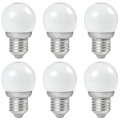 6X E27 3W ＝ 20W G45 LED Globus Lampe Aluminium + Glasabdeckung Warmweiß 170LM AC 220-240V