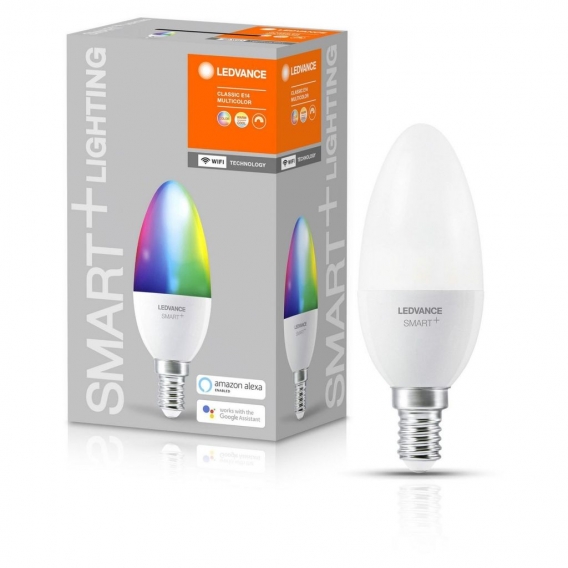 LEDVANCE SMART+ LED CLASSIC B 40 BOX K DIM RGBW WiFi Matt E14 Kerze