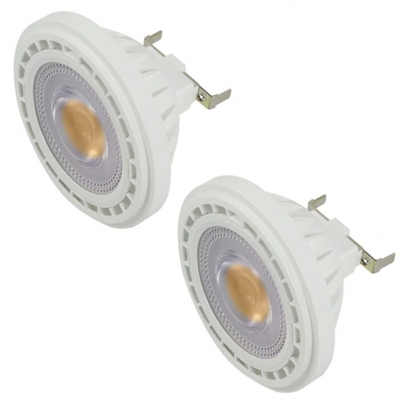 2-er Pack G53 AR111 LED Strahler COB 12W LED Leuchtmittel Ersatz für 95W Halogenlampen Warmweiß 3000K AC 85-265V