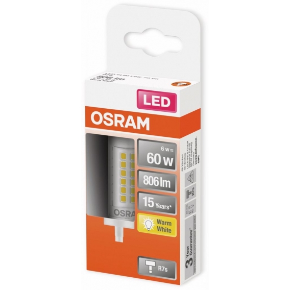 Osram LED-Lampe, R7s, 7 W, 806 lm, 2700 K