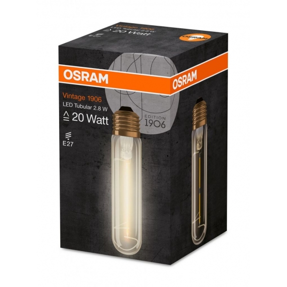 Osram LED Vintage 1906 Tubular 2,8W (20W) E27 klar warmweiß