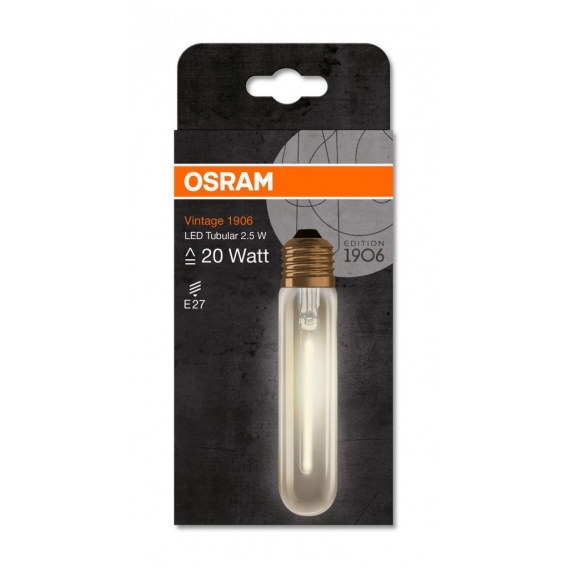 Osram LED Vintage 1906 Tubular 2,8W (20W) E27 klar warmweiß