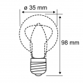 Paulmann Plug & Shine 24V E14 Filament Leuchtmittel in Gold 2W 140lm