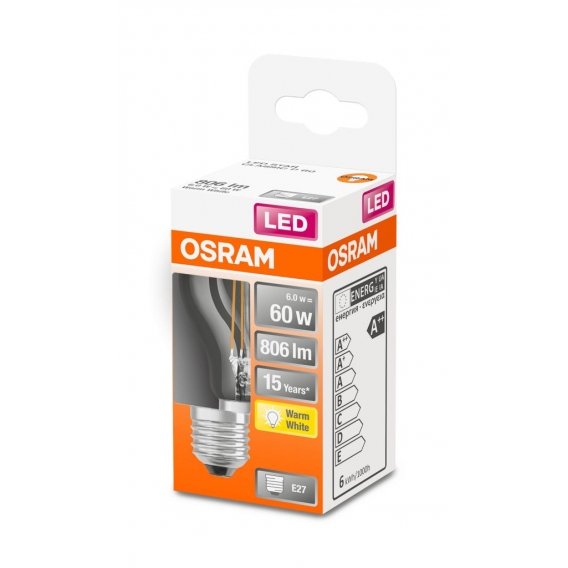 OSRAM LED STAR CLASSIC P 60 BOX Warmweiß Filament Klar E27 Tropfen