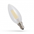 Spectrum LED Filament Leuchtmittel Kerze 6W ＝ 60W E14 klar 850lm warmweiß 2700K 300°