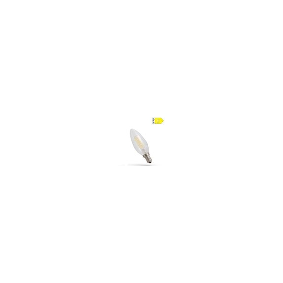 Spectrum LED Filament Leuchtmittel Kerze 6W ＝ 60W E14 klar 850lm warmweiß 2700K 300°