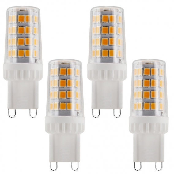 4Pcs Flicker-Free G9 4W ＝ 30W LED-Licht AC 220-240V Mit Keramik + PC 52x 2835 SMD LED Glühbirne Kaltweiß