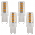 4Pcs Flicker-Free G9 4W ＝ 30W LED-Licht AC 220-240V Mit Keramik + PC 52x 2835 SMD LED Glühbirne Kaltweiß