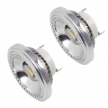 2 Stück G53 AR111 LED Strahler 2x COB 15W LED Leuchtmittel Ersatz für 120W Halogenlampen Neutralweiß 4000K AC 85-265V