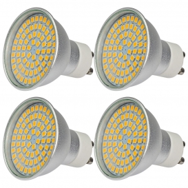 More about 4 Stück GU10 LED Hohe Helligkeit Spotlicht 6W AC 220-240V Kaltweiß 6500K 72x2835 SMD Mit Aluminium Körper und Glas Mantel