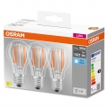 OSRAM LED BASE Classic A100, klare Filament LED-Lampen aus Glas für E27 Sockel, Birnenform, Kaltweiß (4000K), 1521 Lumen, Ersatz