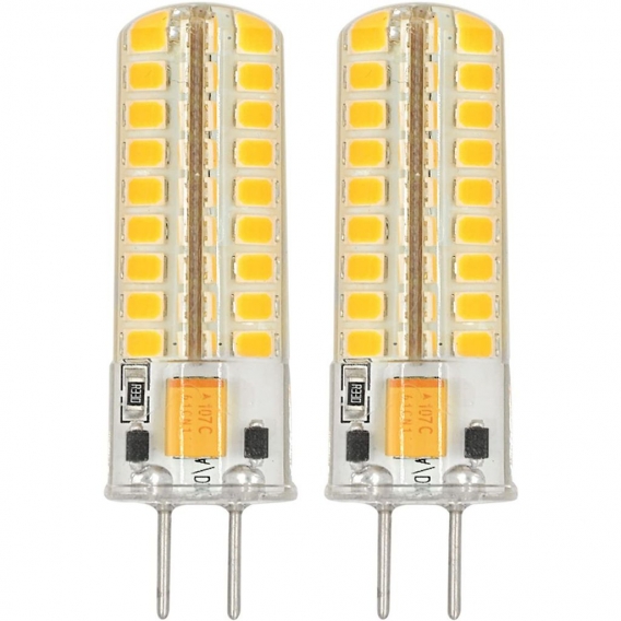 2 Stück GY6.35 5W LED Lampe Warmweiß 3000K AC/DC 12V 72x2835 SMD Mit Silikon Mantel