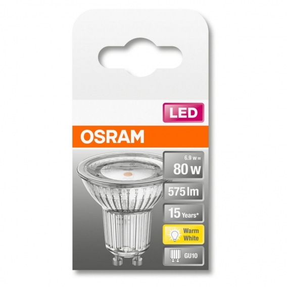 OSRAM LED STAR PAR16 50 (120°) BOX Warmweiß SMD Klar GU10 Spot