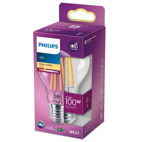 Philips LED classic 100W E27 WW A60 CL ND SRT4 Licht LED-Standardlampe Warmweiss