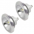 2X GU10 LED ES111 Strahler Lampe 15W LED AR111 Spot Leuchtmittel Ersatz für 120W Halogenlampen 1400lm 120° Katweiß 6000K AC 85-2