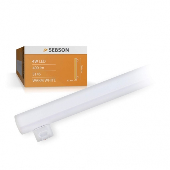 S14S LED Lampe 30cm, Linienlampe, warmweiß, 4W (35W), 400lm, Leuchtmittel SEBSON