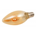 LED Filament Kerzenlampe McShine "Retro", E14, 2W, 150 lm, warmweiß, goldenes Glas