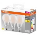 OSRAM LED BASE Classic A75, matte Filament LED-Lampen aus Glas für E27 Sockel, Birnenform, Warmweiß (2700K), 1055 Lumen, Ersatz 