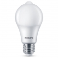 Philips LED Lampe mit Bewegunsmelder ersetzt 60W, E27 Standardform A60, warmweiß, 806 Lumen, nicht dimmbar, 1er Pack