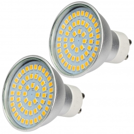 More about 2 Stück GU10 LED Hohe Helligkeit Spotlicht 5W AC 220-240V Warmweiß 3000K 54x2835 SMD Mit Aluminium Körper und Glas Mantel