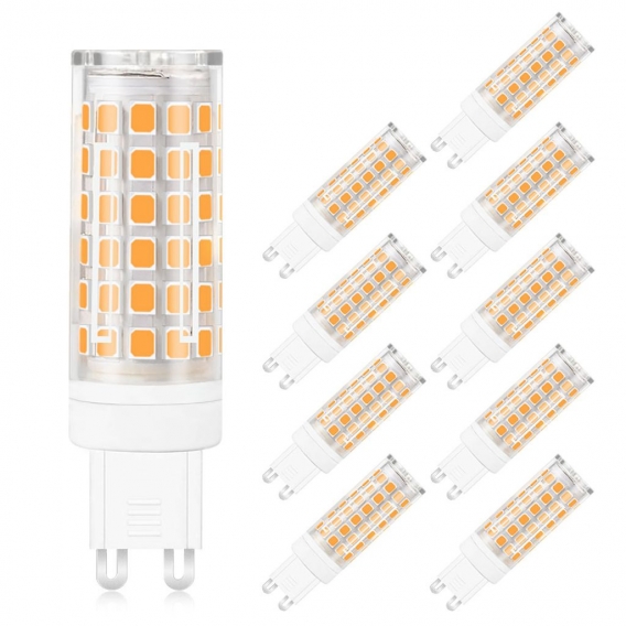 10 Stück G9 LED Lampe Brine 12W LED Licht Ersatz 96W Halogenlampen 720LM 3000K Warmweiß 360 ° Abstrahlwinkel CRI＞80, AC 220-240V