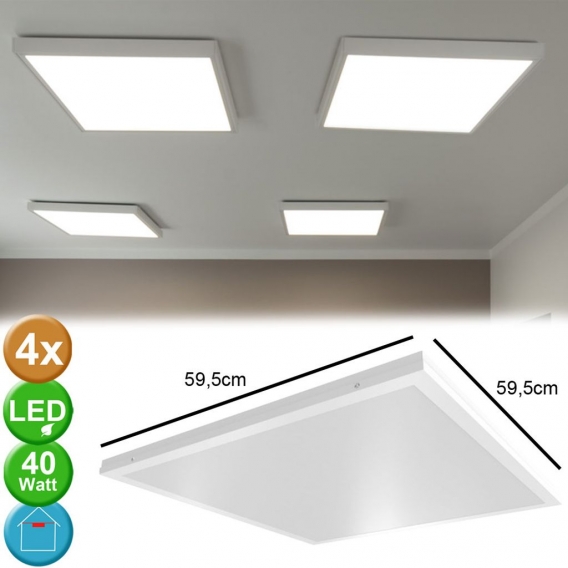 4x LED Aufbau-Einbau Panel, 4000 Lumen, kaltweiß, VT-6142