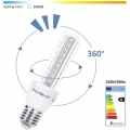 Led E27 Kaltweiß 8W ersetzt 50W Leuchtmittel Birne Lampe 6400K 640 Lumen Abstrahlwinkel 360 Grad A60 Glühbirnen T3 2U Maiskolben