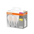 OSRAM LED BASE CLASSIC A 40 FS Warmweiß Filament Matt E27 Glühlampe Doppelpack