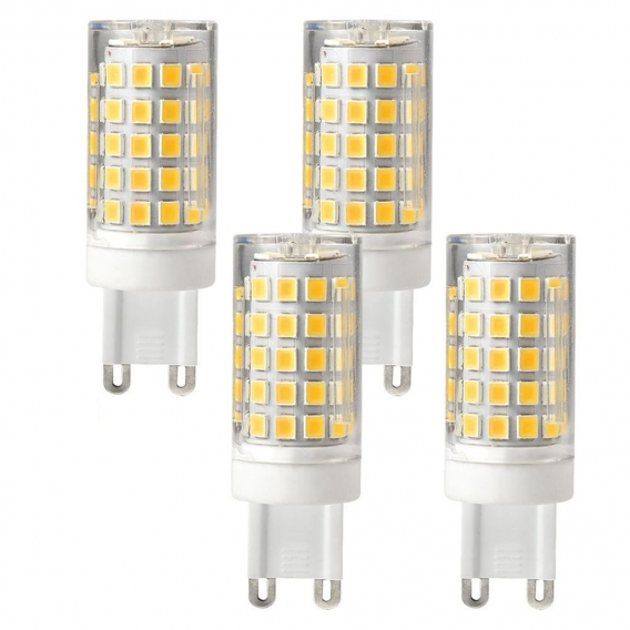 4-er Pack Flimmerfrei G9 8W ＝ 60W LED Licht Keramik + PC Warmweiß 64X2835 SMD AC 220-240V