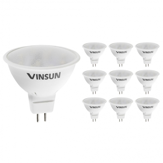 LED Lampen MR16 / GU5.3 - 10x LED MR16 warmweiss 3W - VINSUN LED GU5.3 MR16 12V