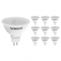 LED Lampen MR16 / GU5.3 - 10x LED MR16 warmweiss 3W - VINSUN LED GU5.3 MR16 12V