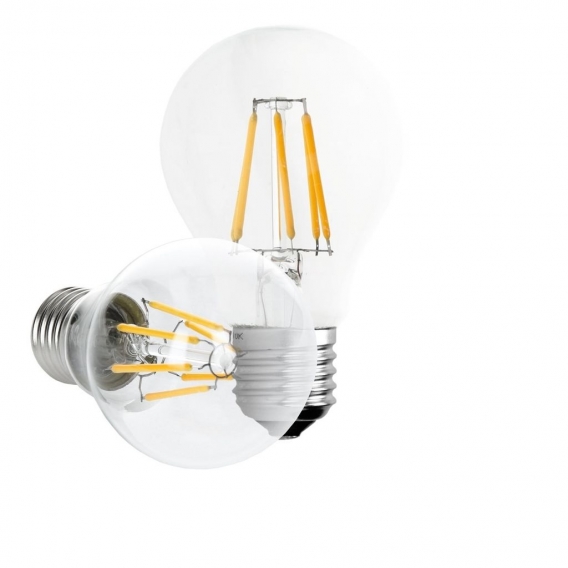 ECD Germany 4er Pack E27 LED Birne Filament 6W - AC 220-240V - 612 Lumen - 120° Abstrahlwinkel - Warmweiß 2800K - ersetzt 40W Gl