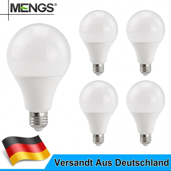 5pcs MENGS E27 15W LED Leuchtmittel Birne Energiesparlampe 1300lm Warmweiß A++