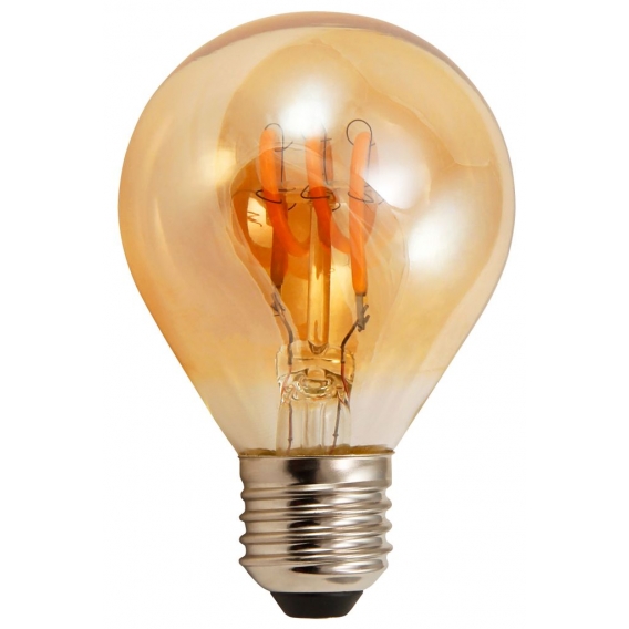 LED Filament Tropfenlampe McShine "Retro", E27, 2W, 150 lm, warmweiß, goldenes Glas