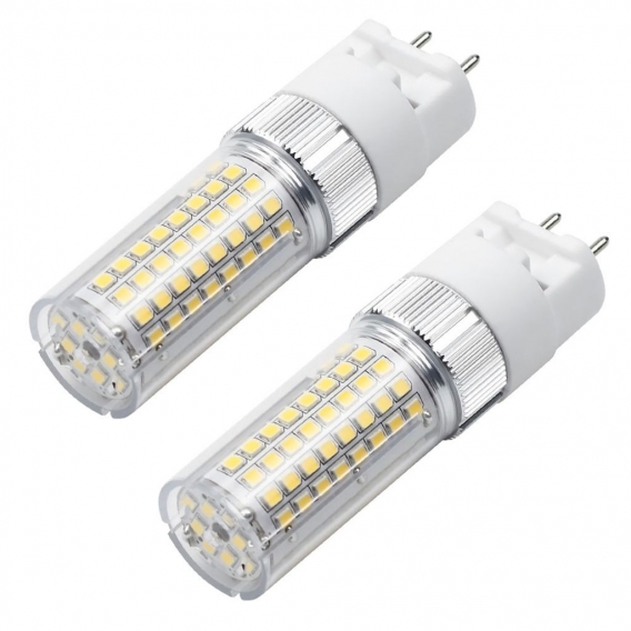 2 Stück G12 LED Lampe 1600lm Leuchtmittel Brine 18W LED Mais Licht Ersatz 140W Halogenlampen 3000K Warmweiß 360 ° Abstrahlwinkel