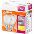 2er Set Osram LED Star Classic P40 Lampe E14 Leuchtmittel 4W＝40W Warmweiß matt