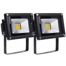 More about Greenmigo 2x 20W SMD Fluter Strahler Warmweiß Schwarz Aluminium Gehäuse IP65 Wasserdicht LED Lampe Wandleuchter Flulicht Flutbel