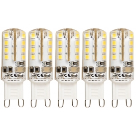 More about 5er-Sparpack LED-Stiftsockellampe McShine "Silicia", G9, 2,3W, 180 lm, warmweiß