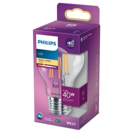 More about Philips LED Lampe ersetzt 40W, E27 Standardform A60, klar, warmweiß, 470 Lumen, nicht dimmbar, 1er Pack