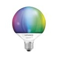 LEDVANCE Smarte LED-Lampe mit Wifi Technologie, Sockel E27, Dimmbar, RGB-Farben & Lichtfarbe änderbar, Globeform, Matt, Ersatz f