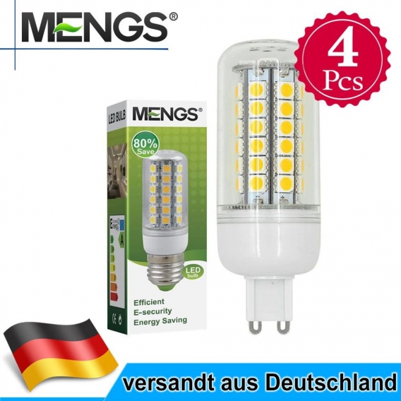 4PCS G9 7W＝55W LED Lampe Birne Glühbirne 450LM AC 220-240V 48 x 5050 SMD LEDs Kaltweiß